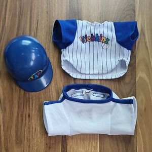 Ganz Webkinz Blue and White Pinstriped Baseball Uniform For Plush